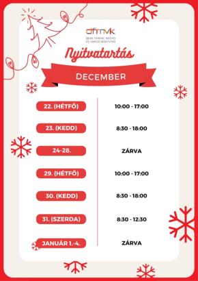 �nnepi nyitvatart�s 2025. december