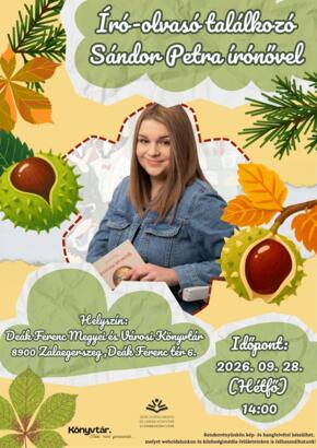 �r�-olvas� tal�lkoz� S�ndor Petra �r�n�vel