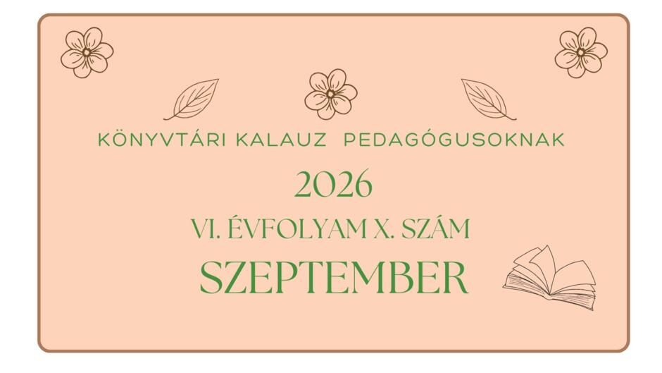 K�nyvt�ri Kalauz pedag�gusoknak 2026. szeptember
