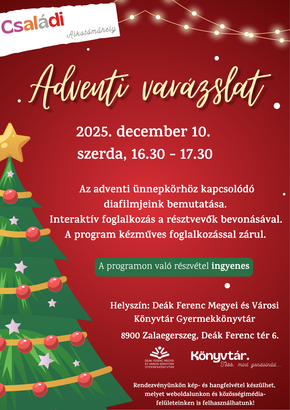 Adventi varzslat - Csaldi alkotmhely 2025. december