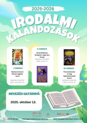 Irodalmi kalandozsok 2025-2026