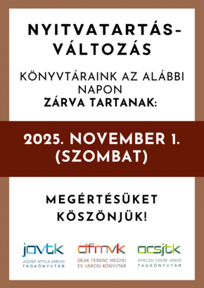 Nyitvatarts vltozs - 2025.november 1.