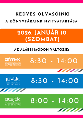 Nyitvatart�s-v�ltoz�s 2026. janu�r 10.