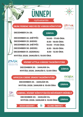 �nnepi nyitvatart�s k�nyvt�rainkban 2025